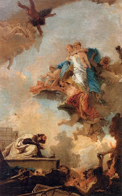 A Szűz jelenése Szent Simon állományhoz alkotó: Giovanni Battista Tiepolo
